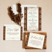 D'accompagnement Carte Raffin Rustique Boho Aztec Ouest