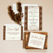 D'accompagnement Carte Raffin Rustique Boho Aztec Ouest