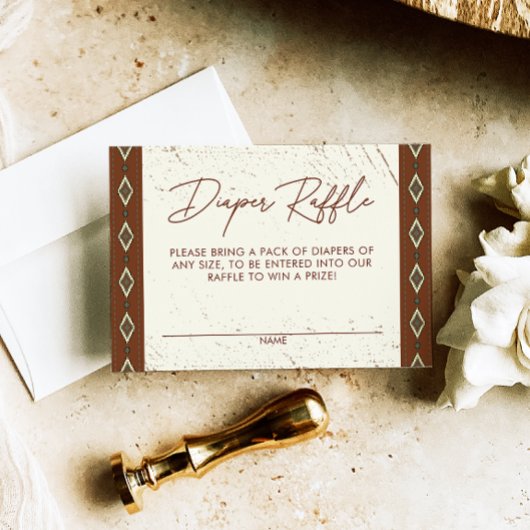 D'accompagnement Carte Raffin Rustique Boho Aztec Ouest