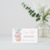 D'accompagnement Carte Raffle Baby shower de couche Eléphant mignon (Debout devant)