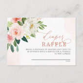 D'accompagnement Carte Raffle de couches de fleurs rose pâle (Devant)