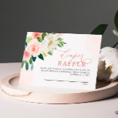 D'accompagnement Carte Raffle de couches de fleurs rose pâle