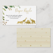 D'accompagnement Carte Raffle Safari Animaux de Greenery (Devant / Derrière)