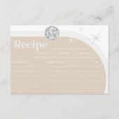 D'accompagnement Carte RECEPE Fête des mariées Disco Argent Retro (Devant)