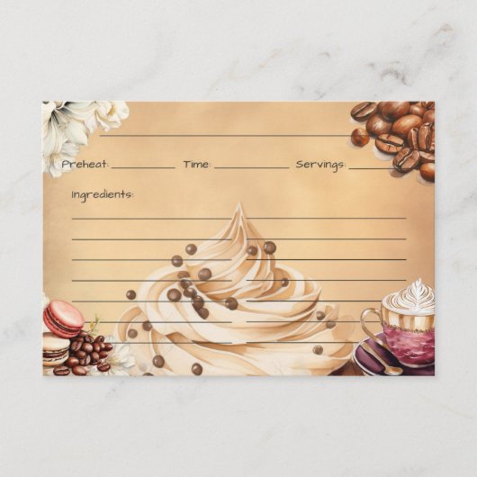 D'accompagnement Carte Recette Café Crémeux (Devant)