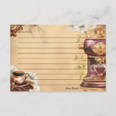 D'accompagnement Carte Recette Café Crémeux (Dos)