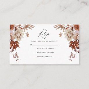 D'accompagnement Carte RSVP automne