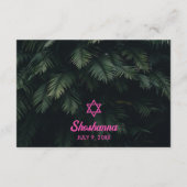 D'accompagnement Carte RSVP Bat mitzvah rose néon tropical (Dos)