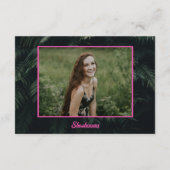 D'accompagnement Carte RSVP Bat mitzvah rose néon tropical (Dos)