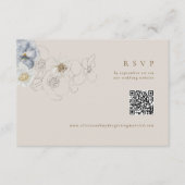 D'accompagnement Carte RSVP Boho Botanical Wedding avec code QR (Devant)