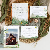 D'accompagnement Carte RSVP Boho Fleur sauvage Forest Mountain Wedd