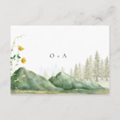 D'accompagnement Carte RSVP Boho Fleur sauvage Forest Mountain Wedd (Dos)
