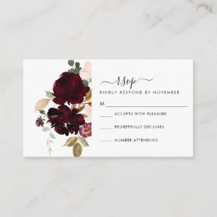 D'accompagnement Carte RSVP Bourgogne et crème