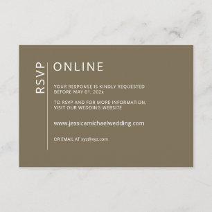 D'accompagnement Carte RSVP Brown Minimaliste en ligne