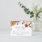 D'accompagnement Carte RSVP citrouille d'automne rustique AMBER (Debout devant)