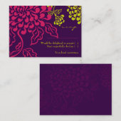 D'accompagnement Carte RSVP Contempo Floral (violet / Chartreuse) (Devant / Derrière)