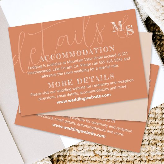 D'accompagnement Carte RSVP de mariage blanc en terre cuite