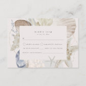 D'accompagnement Carte RSVP de mariage côtier élégant (Devant)