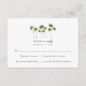 D'accompagnement Carte RSVP de mariage de destination de plage mode (Devant)