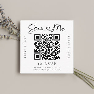 D'accompagnement Carte RSVP de mariage de la police coeur du code Q
