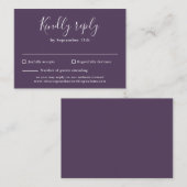 D'accompagnement Carte RSVP de Mariage de script moderne à budget v (Devant / Derrière)