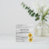 D'accompagnement Carte RSVP de mariage en bois blanc rustique (Debout devant)