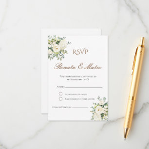 D'accompagnement Carte RSVP de mariage espagnol Boho