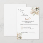 D'accompagnement Carte RSVP de mariage espagnol Boho (Devant / Derrière)