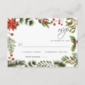 D'accompagnement Carte RSVP de mariage Eucalyptus couleur Aquarelle (Devant)