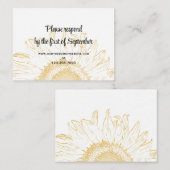 D'accompagnement Carte RSVP de mariage graphique de tournesol (Devant / Derrière)
