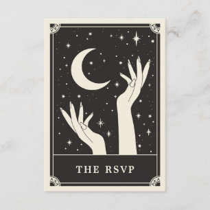 D'accompagnement Carte RSVP de mariage pour la lune de tarot de Boh