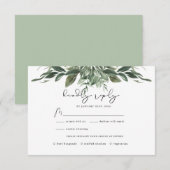 D'accompagnement Carte RSVP Foliage Leaf Wedding (Devant / Derrière)