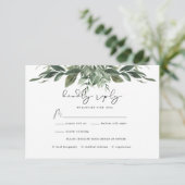 D'accompagnement Carte RSVP Foliage Leaf Wedding (Debout devant)