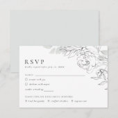 D'accompagnement Carte RSVP illustrant la flore botanique (Devant / Derrière)