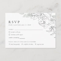 Carte RSVP illustrant la flore botanique