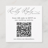 D'accompagnement Carte RSVP Mariage de code QR moderne (Devant)