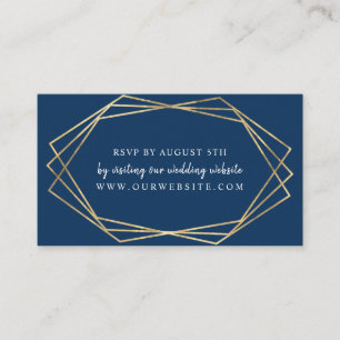 D'accompagnement Carte RSVP mariage en ligne Gold Frame toute cou