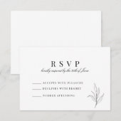 D'accompagnement Carte RSVP minimaliste (Devant / Derrière)