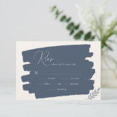 D'accompagnement Carte RSVP minimaliste Feuille moderne (Debout devant)