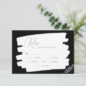 D'accompagnement Carte RSVP minimaliste Feuille moderne (Debout devant)