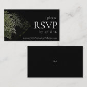 D'accompagnement Carte RSVP moderne pour les fougères sombres et mo (Devant / Derrière)