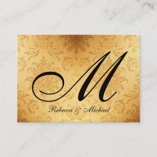 D'accompagnement Carte RSVP Monogramme Or vintage