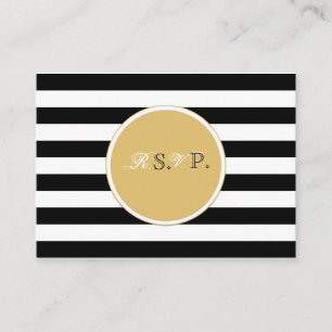 D'accompagnement Carte Rsvp noir et blanc