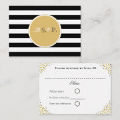 D'accompagnement Carte Rsvp noir et blanc (Devant / Derrière)