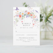 D'accompagnement Carte RSVP pour les options de repas de printemps (Debout devant)