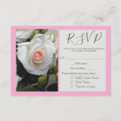 D'accompagnement Carte RSVP Rose blanche (Devant)