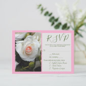 D'accompagnement Carte RSVP Rose blanche (Debout devant)