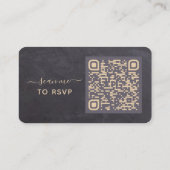 D'accompagnement Carte RSVP Russe Mariage Eucalyptus Code QR (Dos)