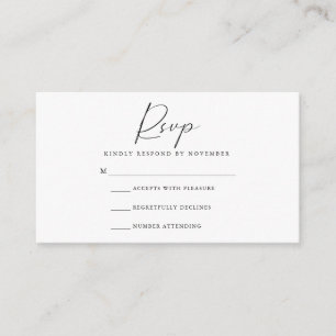 D'accompagnement Carte RSVP Script Moderne