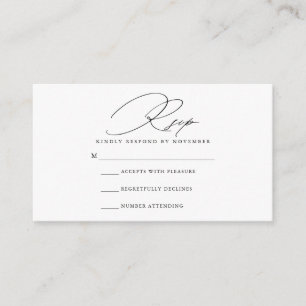 D'accompagnement Carte RSVP Script Moderne